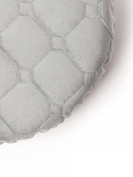 Чехол на табурет 33см DE'NASTIA круглый на резинке серый полиэстер 000000000001229938