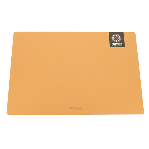 Салфетка сервировочная 45х32см DE'NASTIA двусторонняя оранжевая/серая искусственная кожа 100%пвх 000000000001207469