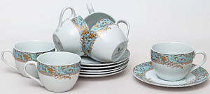 Набор чайный 12 предметов (чашка 220мл-6шт/блюдце-6шт) BALSFORD БРИСТОЛЬ БЕРНАРД подарочная упаковка фарфор 000000000001206638