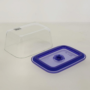 Контейнер Eley прямоугольный 1500мл.из жаропрочного боросиликатного стекла(выдерживает до +400 С)с пластиковой крышкой со встроенным 000000000001189863