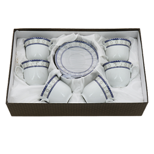 Набор чайный 12 предметов 220мл (6 чашек + 6 блюдец) GUTERWAHL ВЕНЕРА тания ПУ фарфор 114-19005 000000000001205650