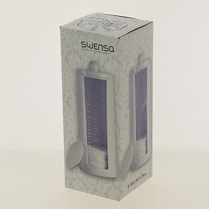 Баночка косметическая для ватных дисков LOTUS с крышкой, белый, пластикSWP-0930WH 000000000001192308