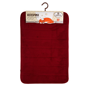 Коврик для ванной DE'NASTIA memory 40х60см бордо M111112 000000000001121863