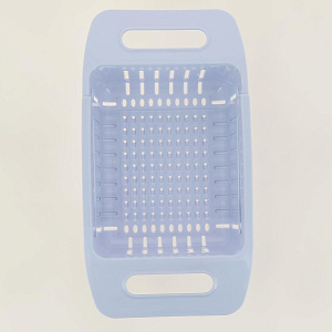 Дуршлаг 48х38см VERDEдля овощей в раковину универсальный голубой полипропилен 000000000001205684