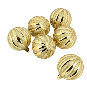 Набор елочных шаров Мандарин Посуда Центр, 6 см, 6 шт. 000000000001161740