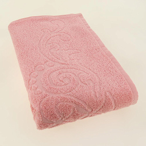 Полотенце 70х130см ДМ Романс махровое плотность 320гр/м розовый 100% хлопок ПЛ3501-04353,12-1708 000000000001198640