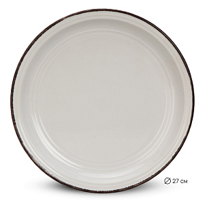 Набор столовой посуды 12 предметов молочный с окантовкой керамика Набор столовой посуды 12 предметов молочный с окантовкой керамика 000000000001221521