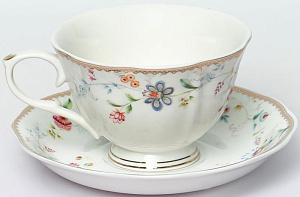 Набор чайный 12шт 6чаш250мл/6блюдец фарфор Патриция подарочная упаковка Золото Balsford 174-42001 000000000001197932