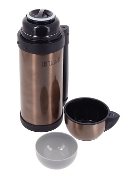 Термос 1,5л TALLER Брэдфорд коричневый нержавеющая сталь 000000000001160147