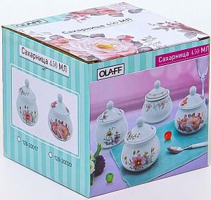 Сахарница 450мл OLAFF Фиона оттава подарочная упаковка фарфор 000000000001204598