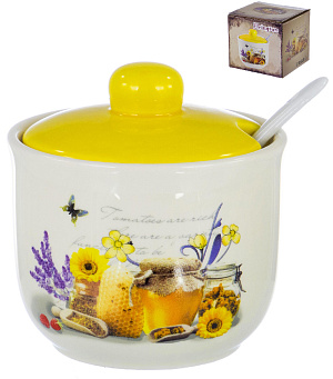 Сахарница с фарфор.ложкой,под.уп.,110-07022,Миель 000000000001177438