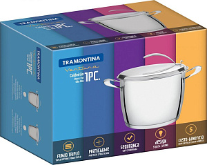 Кастрюля Ventura с крышкой  4,37 л TRAMONTINA 62365/204-TR 000000000001181352