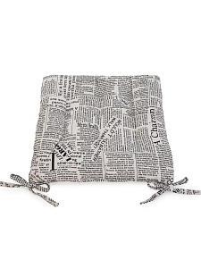 Подушка на стул 38х38см LUCKY Газета полиэстер/хлопок 000000000001228241