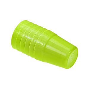 Набор стопок 6шт ИНТЕРМ салатовый пластик 000000000001222070