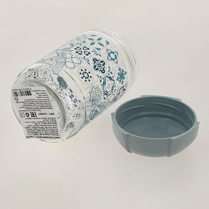 Банка 600мл RENGA Узор с пластиковой крышкой стекло 000000000001203276