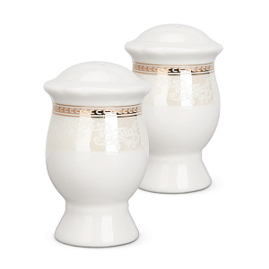 Набор столовой посуды 24 предмета Stephanie золото (обеденная-6шт/десертная-6шт/суповая-6шт/блюдо-2шт/салатник/салфетница/набор специй) фарфор 000000000001219795