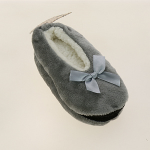 Туфли домашние (тапки) однотон серый р.35-37 100%пэ J000076(35-37) 000000000001192952