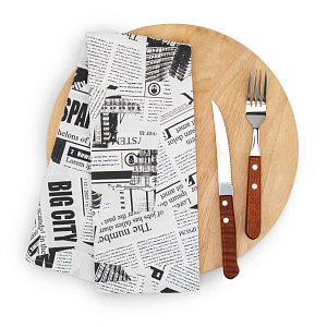 Полотенце кухонное 35х60см LUCKY Газета черно-белая хлопок 100% 000000000001218576