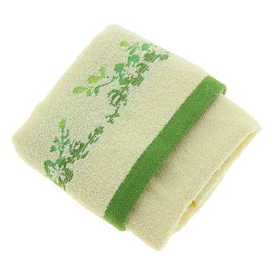Полотенце Флер  30х50 см, молочн+зеленый, 100% хлопок T000025 000000000001104378
