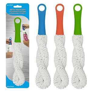 Щетка-ершик для стеклянной посуды и бокалов "Гласс" 30см 3цв не оставляет царапин и разводов VL58-47 000000000001201960