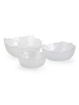 Набор салатников 3шт 12,8х5,5см/16,6х7см/19,6х7,5см стекло 000000000001228271