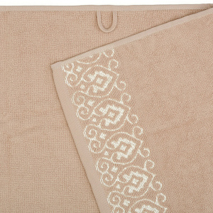 Полотенце махровое 50х90см LUCKY Итальянский бордюр капучино хлопок 100% 000000000001212845