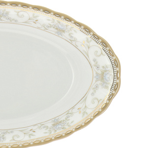 Овальное блюдо Голубой узор Porcelaine Czech Gold Hand s.r.o., 15 см 000000000001136158