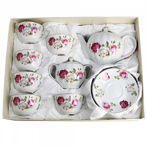 Чайный набор Розовый букет Интер Керамикс, 14 предметов 000000000001124696