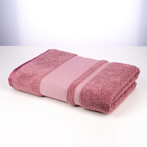 Полотенце 70х130см Dina Me бордюр репс темно-розовое 100% хлопок 000000000001208713