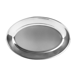 Поднос 40х26см овальный нержавеющая сталь 000000000001219288