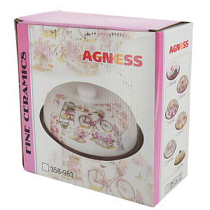 Блюдо для блинов с крышкой В саду Agness, 23 см 000000000001163129