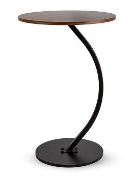 Столик 40х40х60см ST на ножке круглый натуральный железо/МДФ 000000000001227131