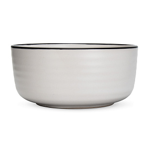 Набор столовой посуды 16 предметов LUCKY белый с черной окантовкой керамика 000000000001221935