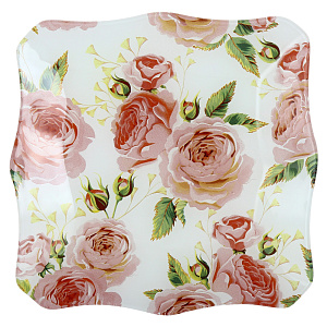 Блюдо Романтика квадратное, 20х20 см 000000000001177175