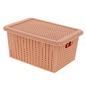 Корзина для хранения 28х19,5х14см ПОСУДА ЦЕНТР розовый 000000000001177292