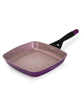 Сковорода Гриль 24см антипригарное покрытие бакелитовая ручка индукция фиолетовый Сковорода Гриль 24см антипригарное покрытие бакелитовая ручка индукция фиолетовый 000000000001228002