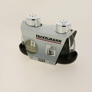 Набор диспенсеров для соли/перца на подставке стекло,нержавеющая сталь 13см Fackelmann 47318 000000000001194442