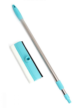 Окномойка 75-125см LUCKY с телескопической ручкой голубой нержавеющая сталь/пенополиуретан/резина 000000000001217310