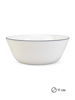 Салатник 11см белый с черной каймой стеклокерамика 000000000001227174