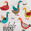 Полотенце кухонное Доляна Lovely Ducks 35х60см 100%хл 160г/м2 4136463 000000000001200816