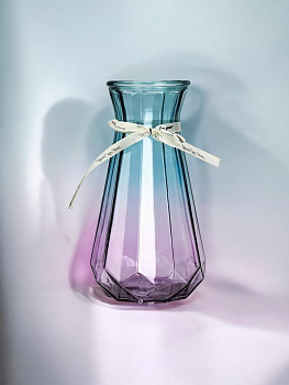 Ваза 25см Diamond в ассортименте стекло 000000000001222586