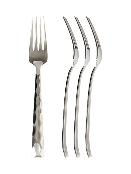 Набор столовых приборов 16 предметов (ложка чайная, ложка столовая, вилка столовая, вилка десертная) DE'NASTIA Айсберг нержавеющая сталь 000000000001221858