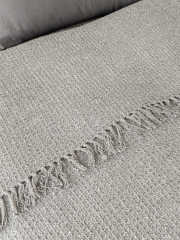 Покрывало 150x200см DE'NASTIA серый вафельное меланж хлопок 000000000001229652