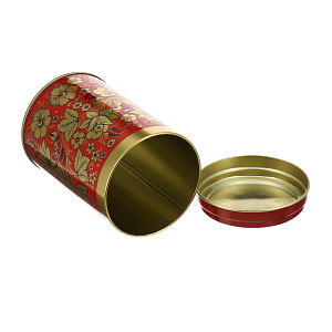 Жестяная банка Хохлома Цветы 000000000001102855