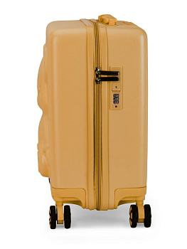 Чемодан на колесах S (38х20х43см) мишка желтый ABS 000000000001226532