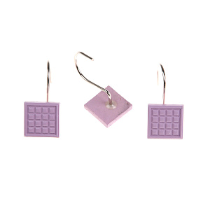 Шторка для ванной DE'NASTIA c водоотталкивающей пропиткой 180х180см сиреневый 100%Полиэстер S000009 000000000001121526