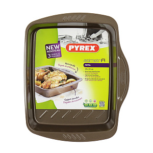 Форма для запекания 30x24см PYREX METAL ASIMETRIA прямоугольная 000000000001128603
