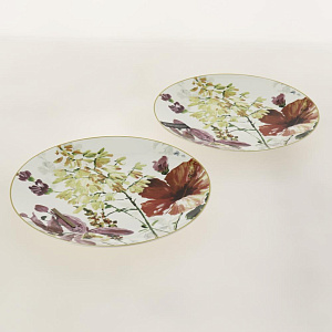 Набор тарелок десертных 2шт 20,5см BALSFORD Акварельный букет подарочная упаковка фарфор 000000000001204589