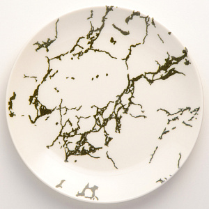 Набор столовой посуды 24 предмета TULU PORSELEN Deniz GRAY MARBLE фарфор 000000000001210103