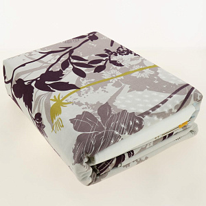 Комплект постельного белья семейный LUCKY Кармела 2наволочки50х70см 2пододеяльника215х145см 1простыня220х240см сиреневый бязь 100%хлопок 000000000001206524